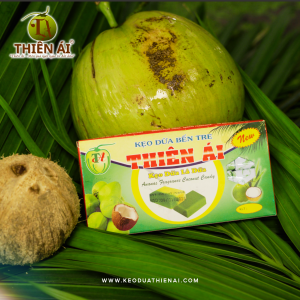 Kẹo Dừa Vị Lá Dứa (Ngũ Vị) Hộp 220gr